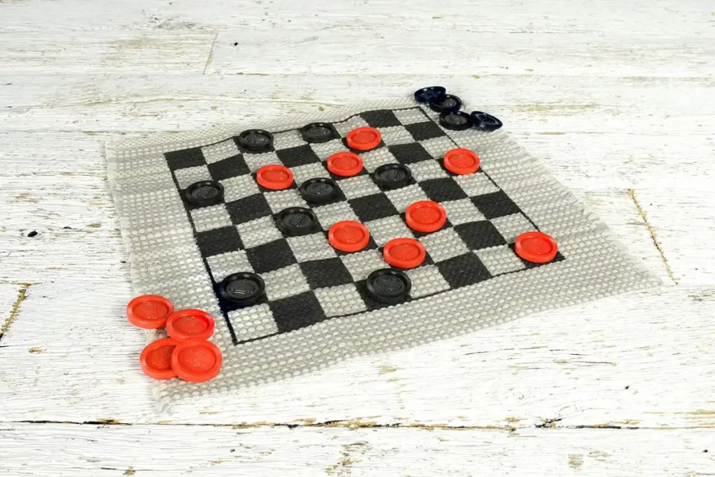 Cracker Barrel Mini Travel Checker Rug